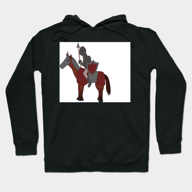 Formidable knight on a horse Hoodie by SharonTheFirst